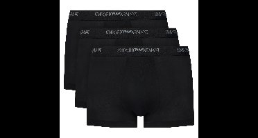 Armani boxers - trunks met logo band 3-pack zwart